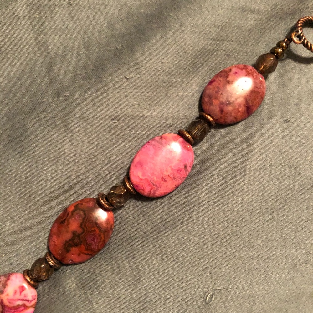 Ruby colored bracelet
